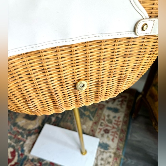 Sun n Sand Vintage Wicker Basket Satchel Bag - Picture 11 of 15